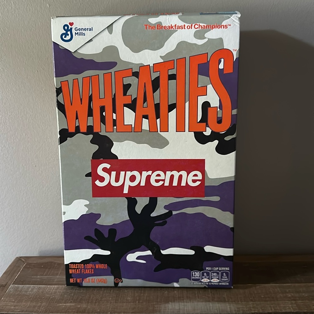 Supreme Wheaties cereal box, empty, just the box is for sale